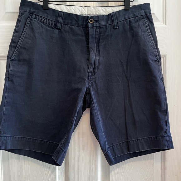 Polo Ralph Lauren Other - POLO Ralph Lauren Mens Shorts Navy Blue Chino Flat Front Casual Preppy Size 33